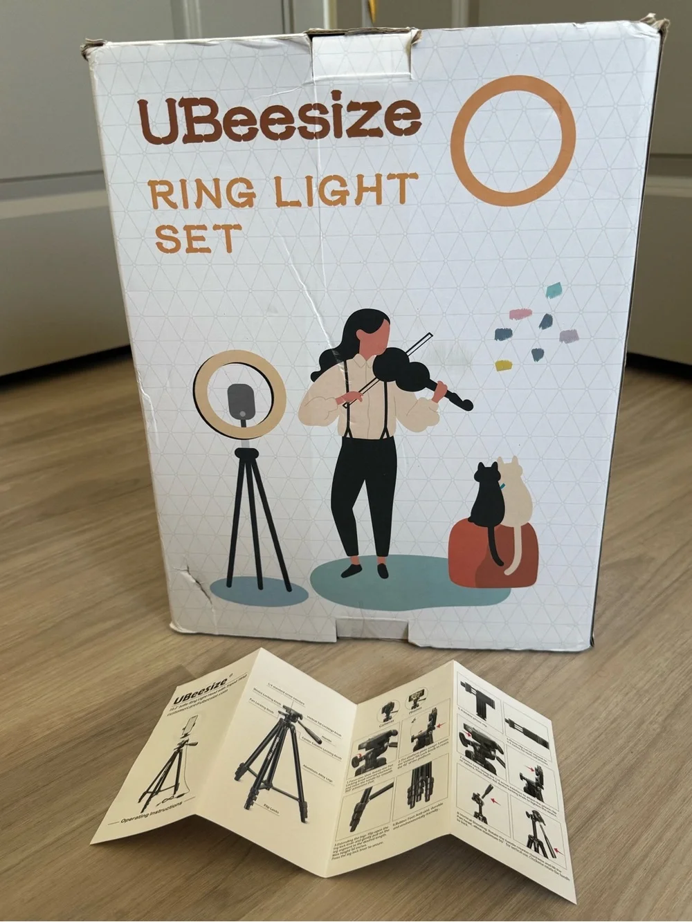 Like New UBeesize 10.2” Selfie Ring Light with Tripod